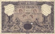 100 Francs Bleu et Rose