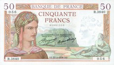 50 Francs Cérès