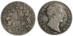 1 Franc NAPOLEON EMPEREUR Calendrier grégorien