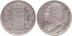 2 Francs LOUIS XVIII